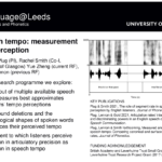 showcase 22 cognition 06 speech tempo - measurement and perception